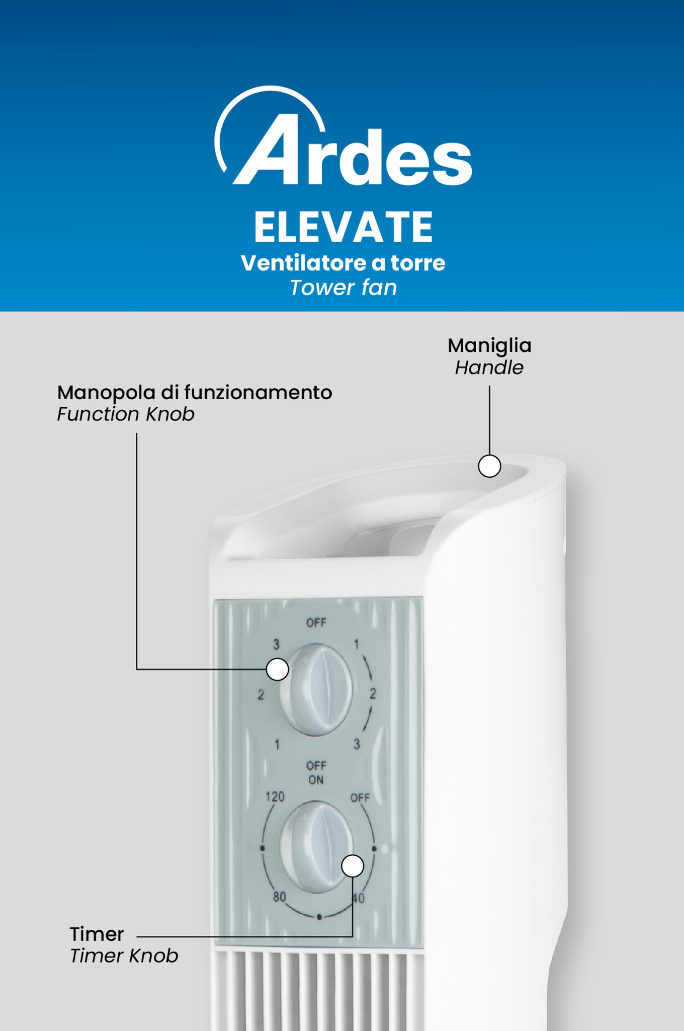 Ventilátor Ardes T802