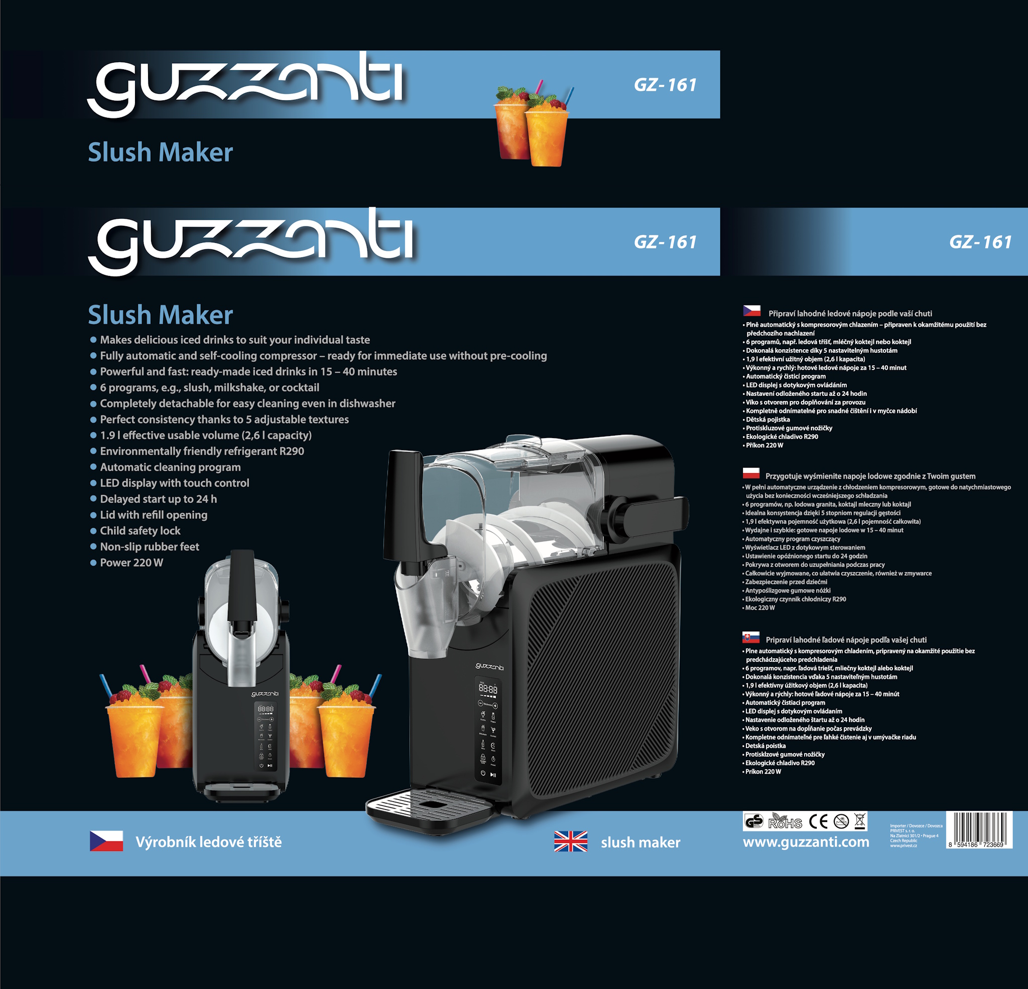 Výrobník ledové tříště Guzzanti GZ 161