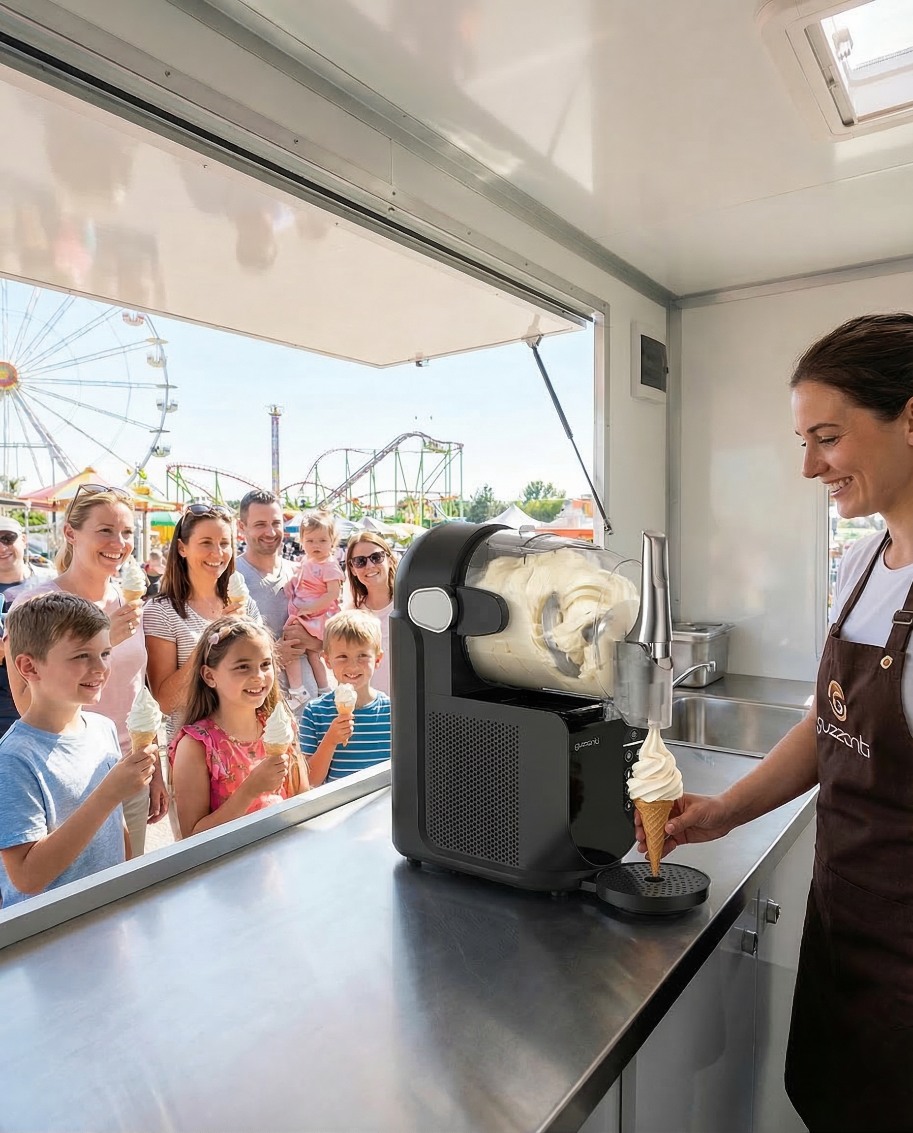 Výrobník točené zmrzliny a ledové tříště Guzzanti GZ 162