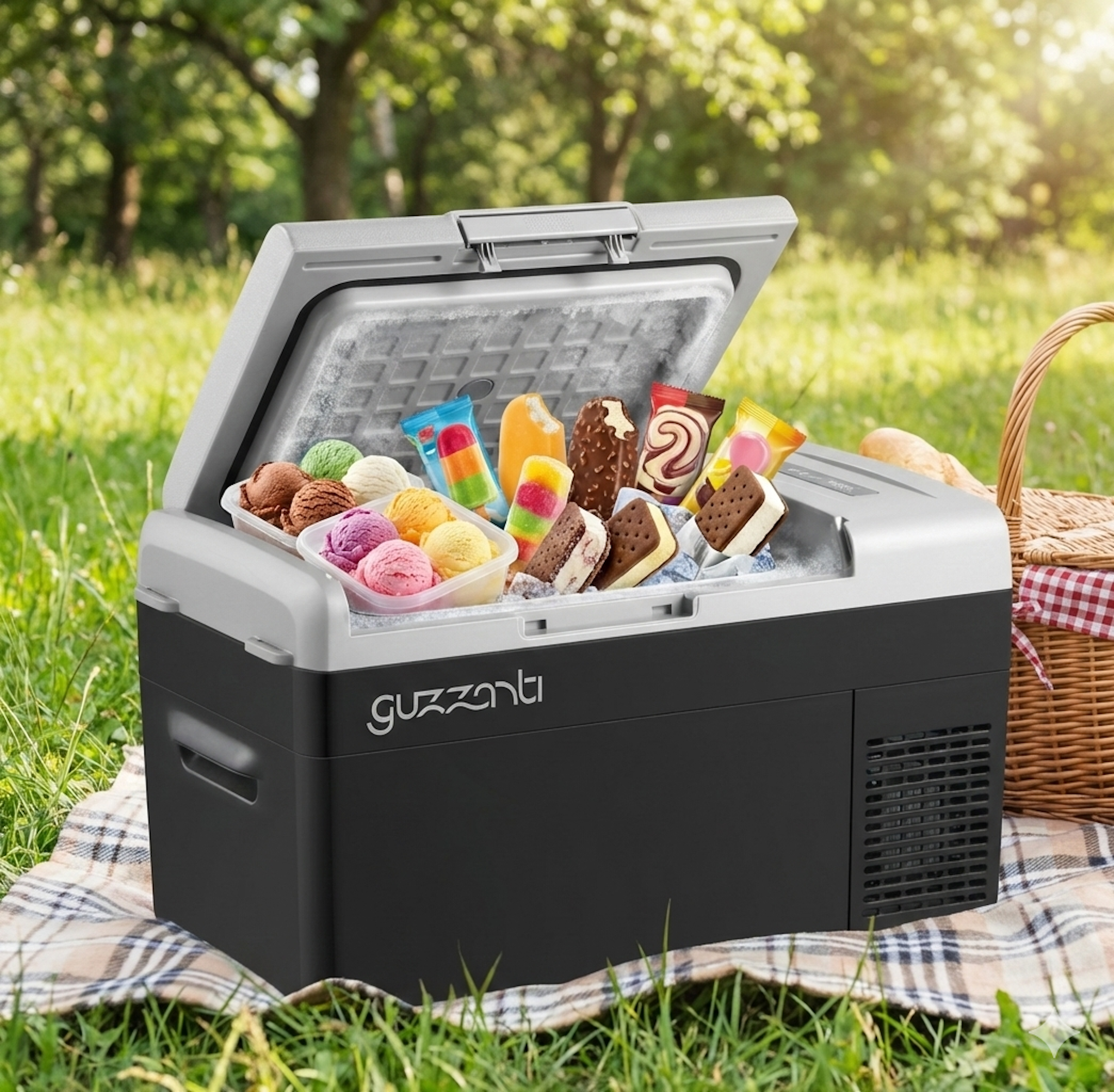 Guzzanti GZ 21B - přenosná kompresorová chladnička a mraznička (II. jakost)