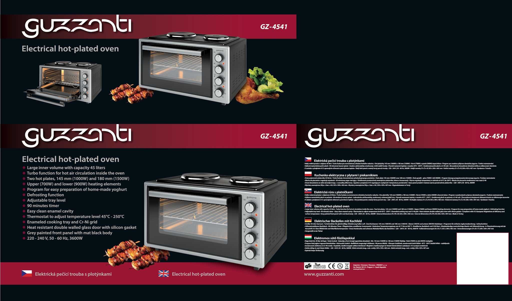 Elektrická trouba Guzzanti GZ 4541