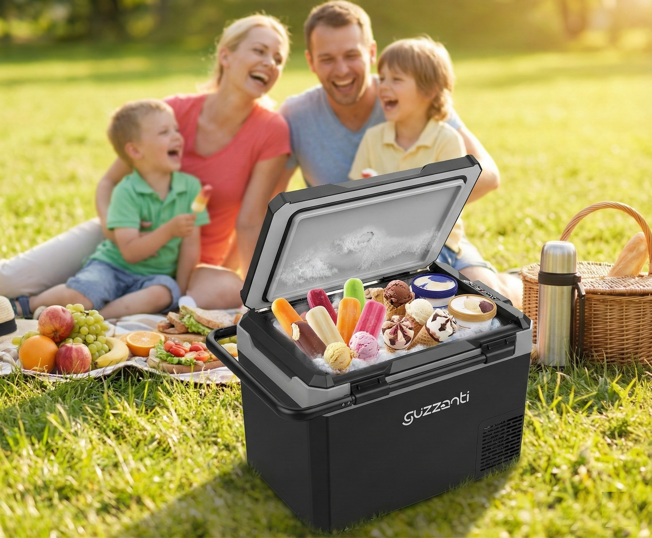 Guzzanti GZ 45D - přenosná duální kompresorová chladnička a mraznička