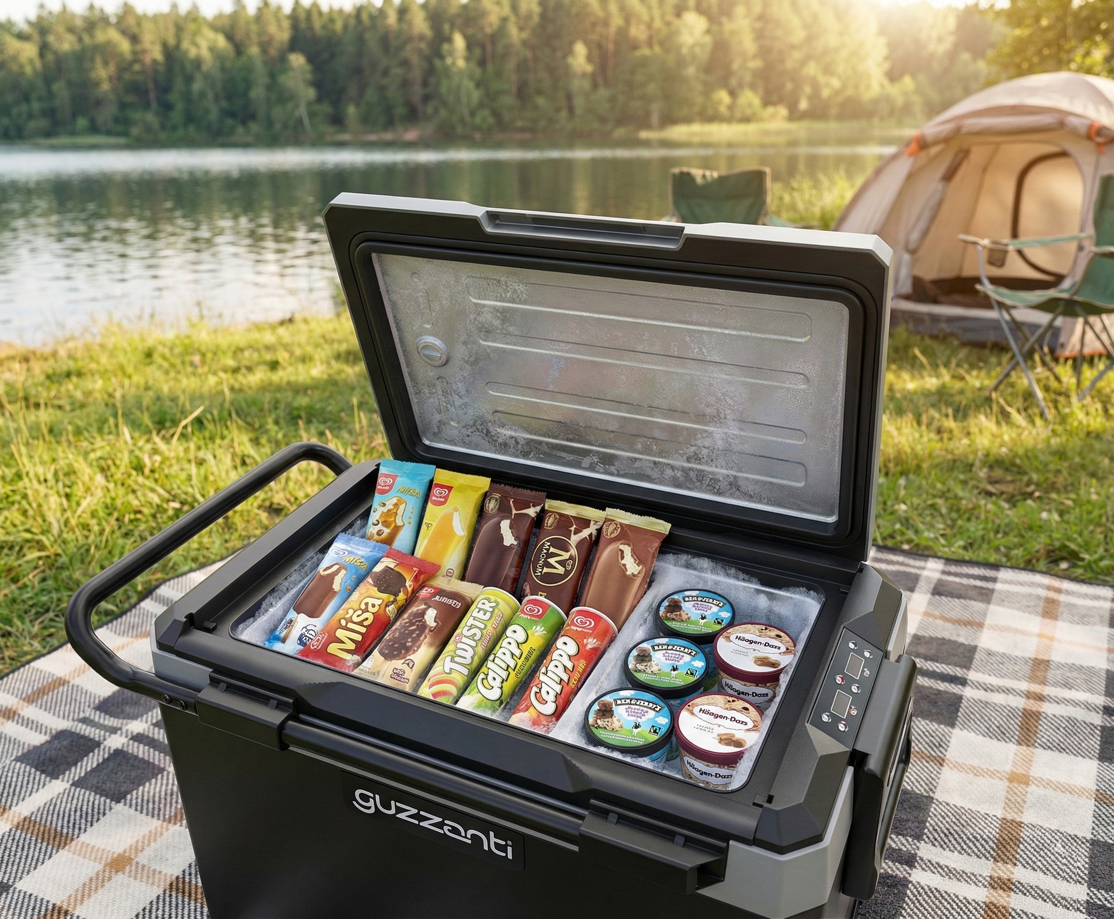 Guzzanti GZ 45D - přenosná duální kompresorová chladnička a mraznička